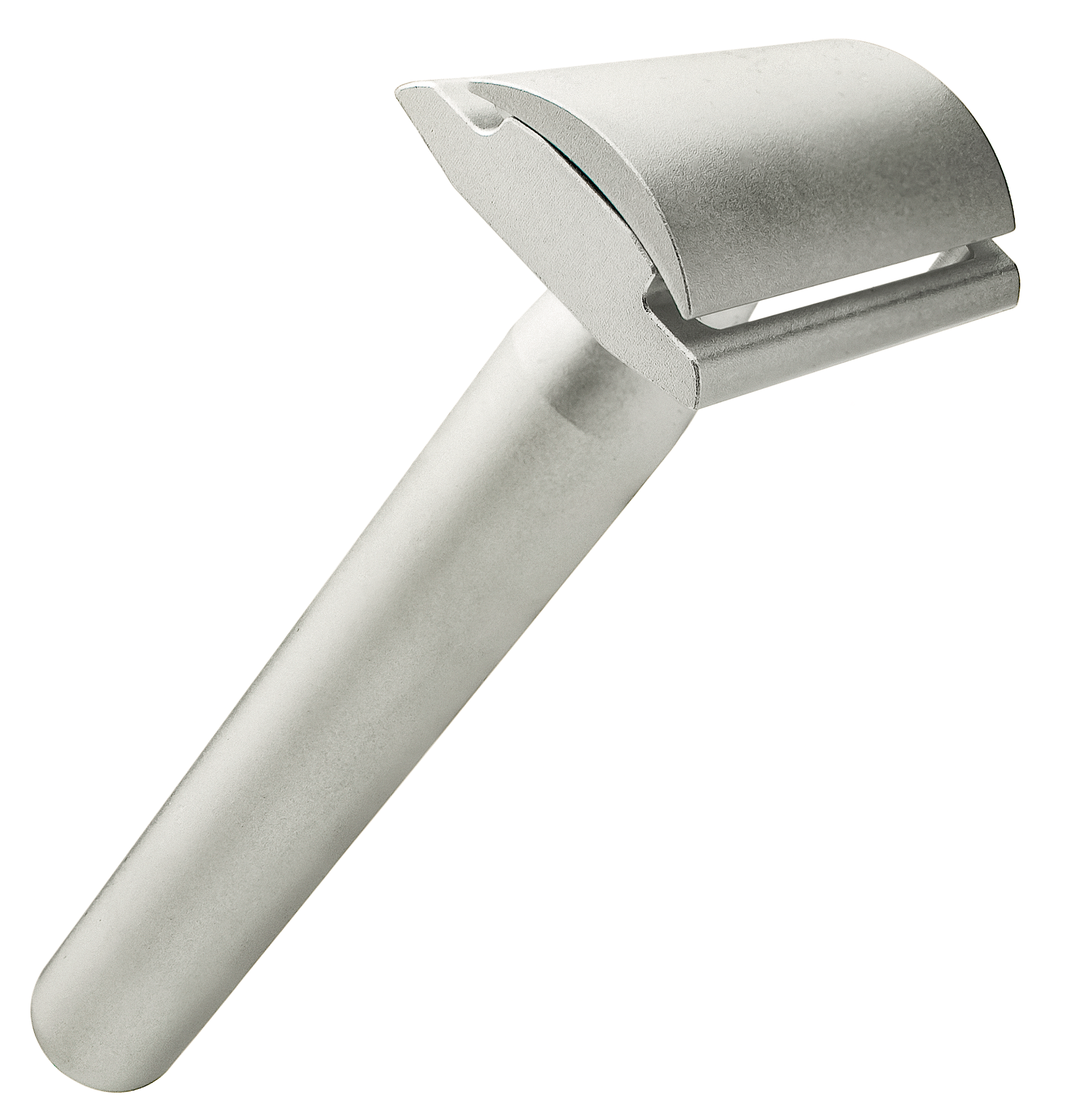 The Standard Razors - Aluminum Series Double Edge Safety Razor (Raw Silver) features a flat handle and protective head, shown on a white background.