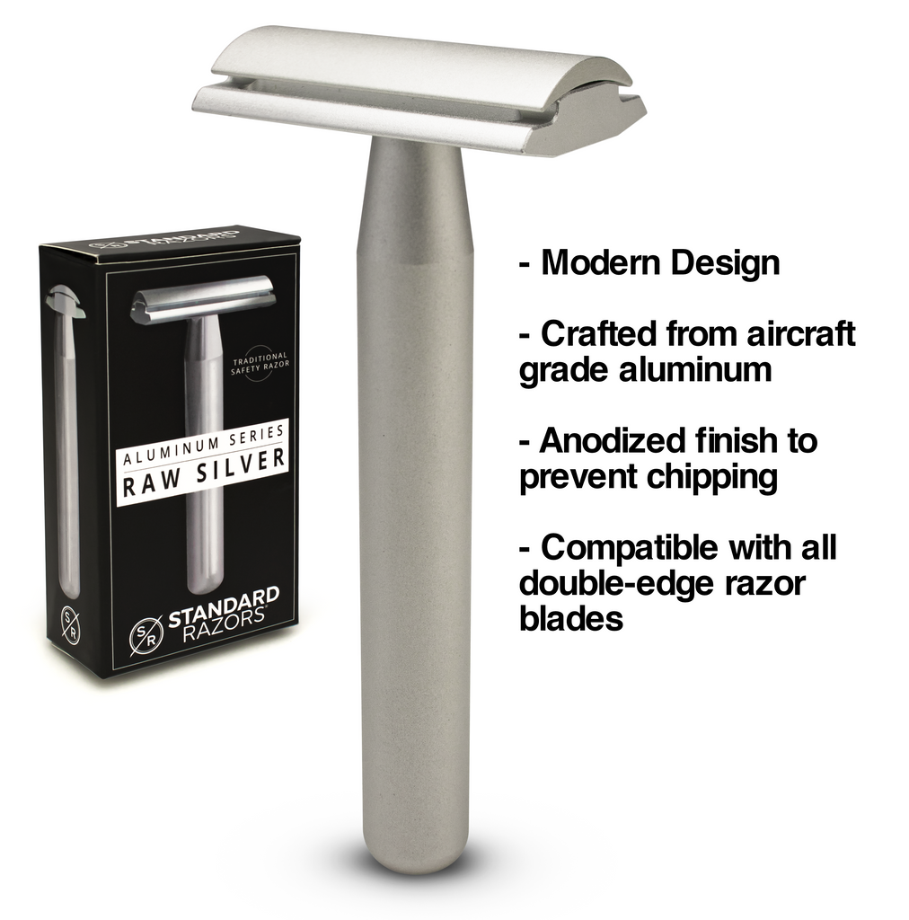 Standard Razors - Aluminum Series - Double Edge Safety Razor (Raw Silv